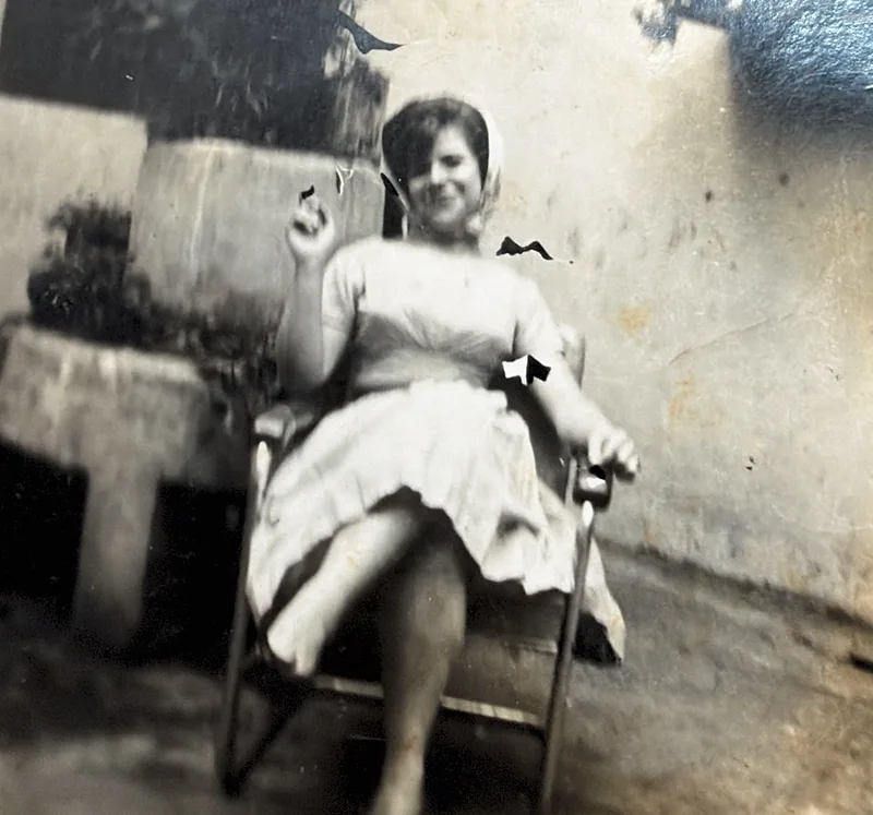 Clarita in her rocking chair