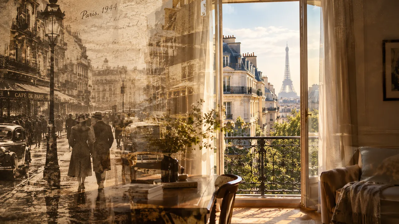 El París de 1942 y el París de hoy, reunidos en una misma imagen